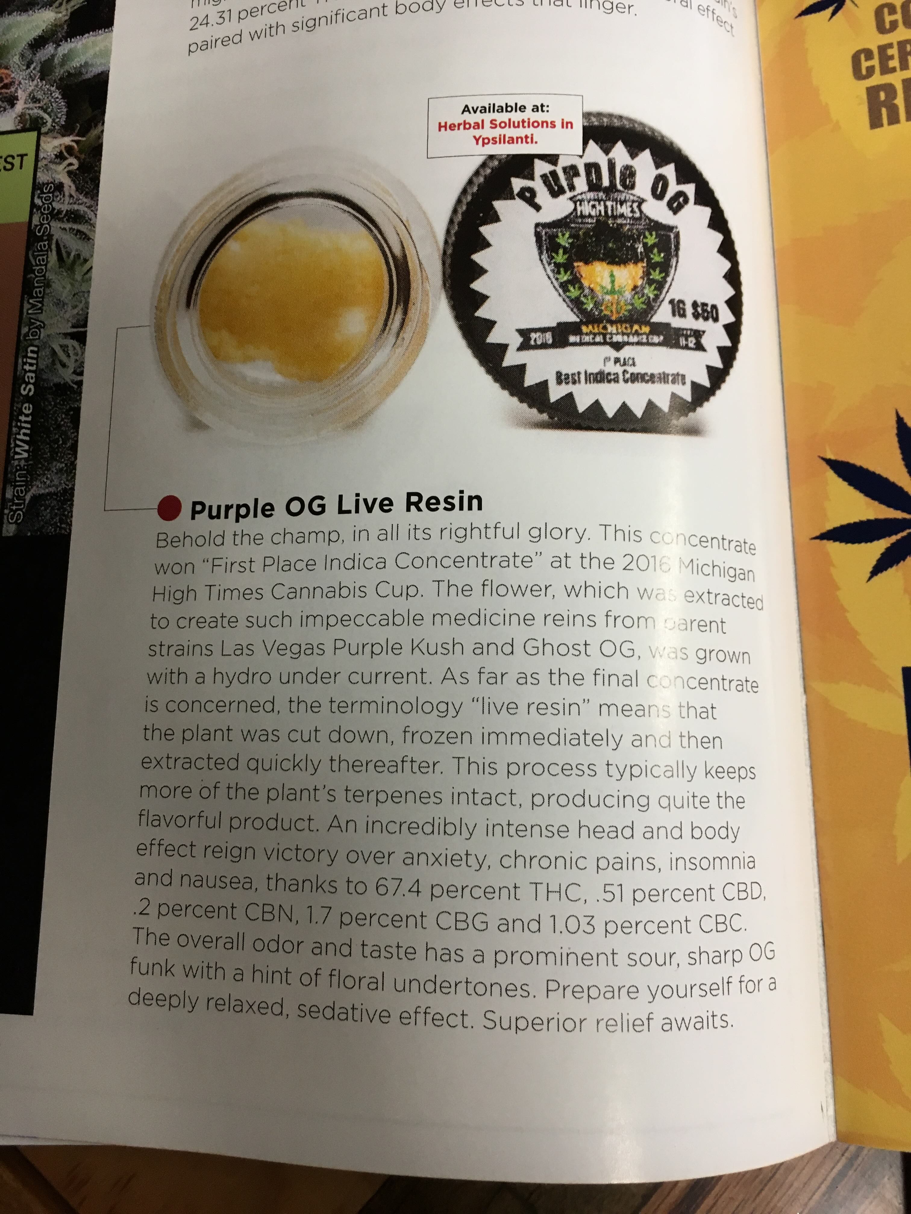 Purple OG Live Resin Culture write up